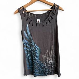 Harley-Davidson Wing Graphic Cutout Tank Top Women’s Small